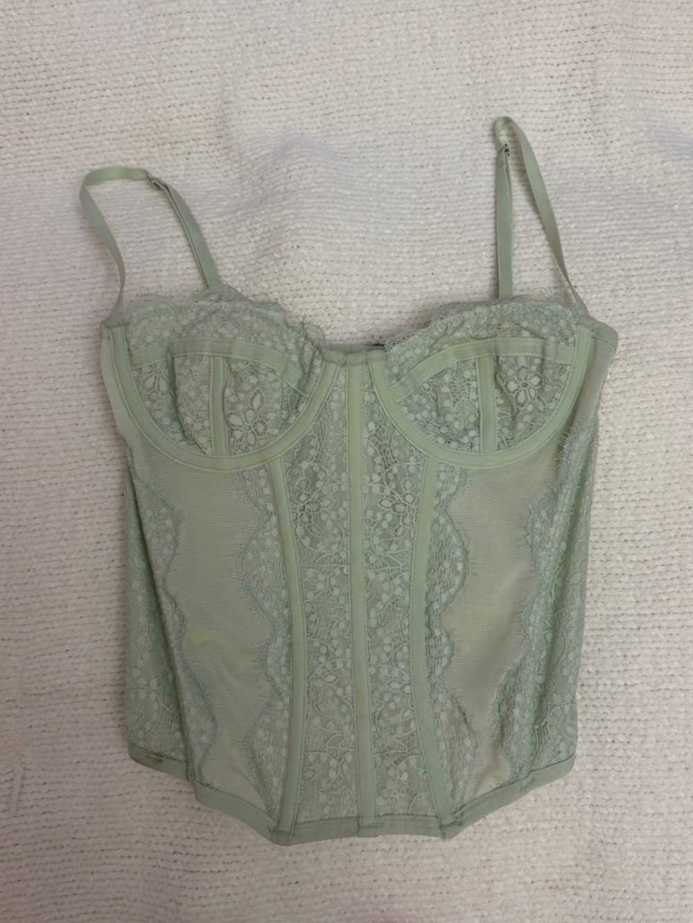 Mint Out from Under Corset Top 🫧
